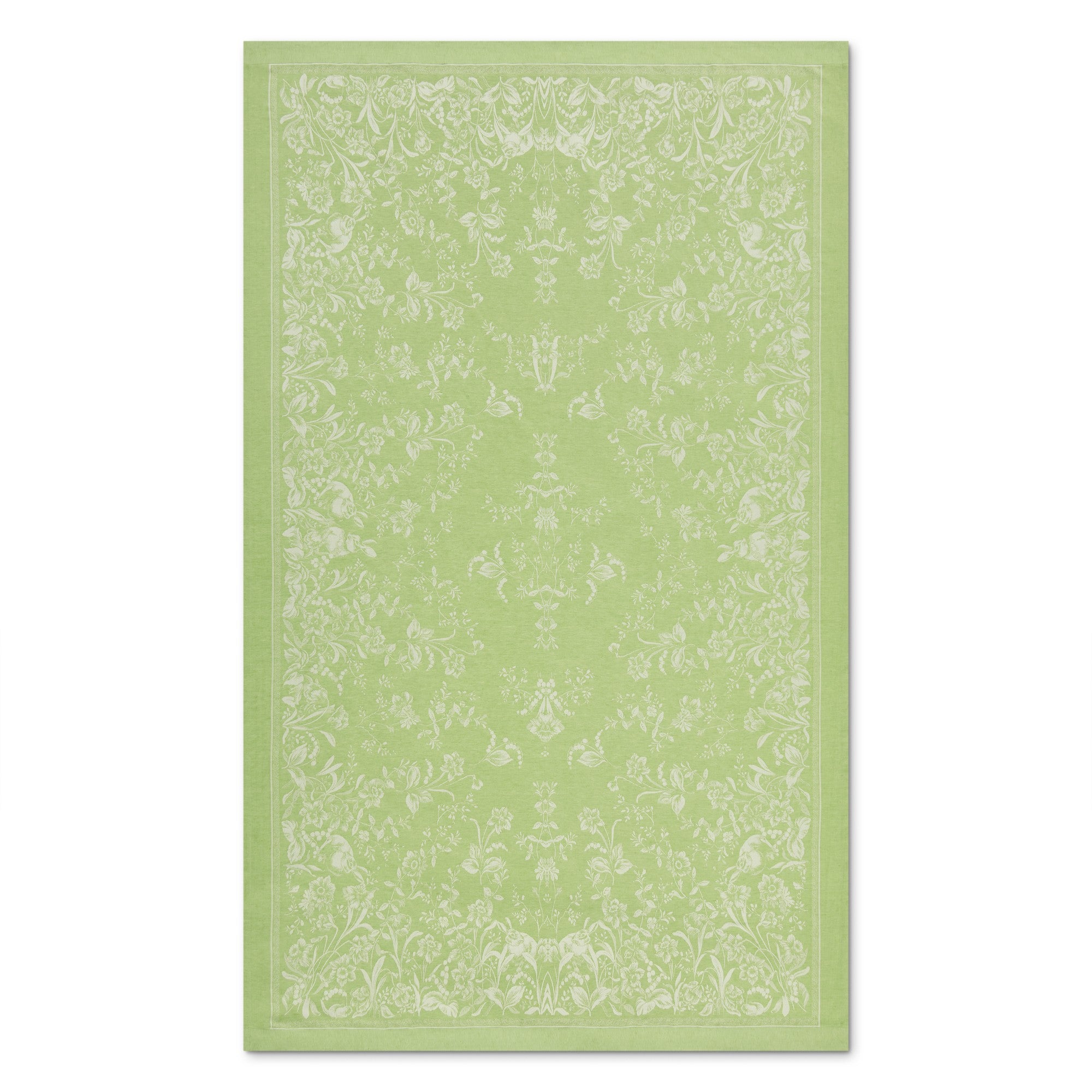 Green Jacquard Tablecloth
