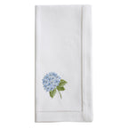 Hydrangea White Hemstitched Napkin