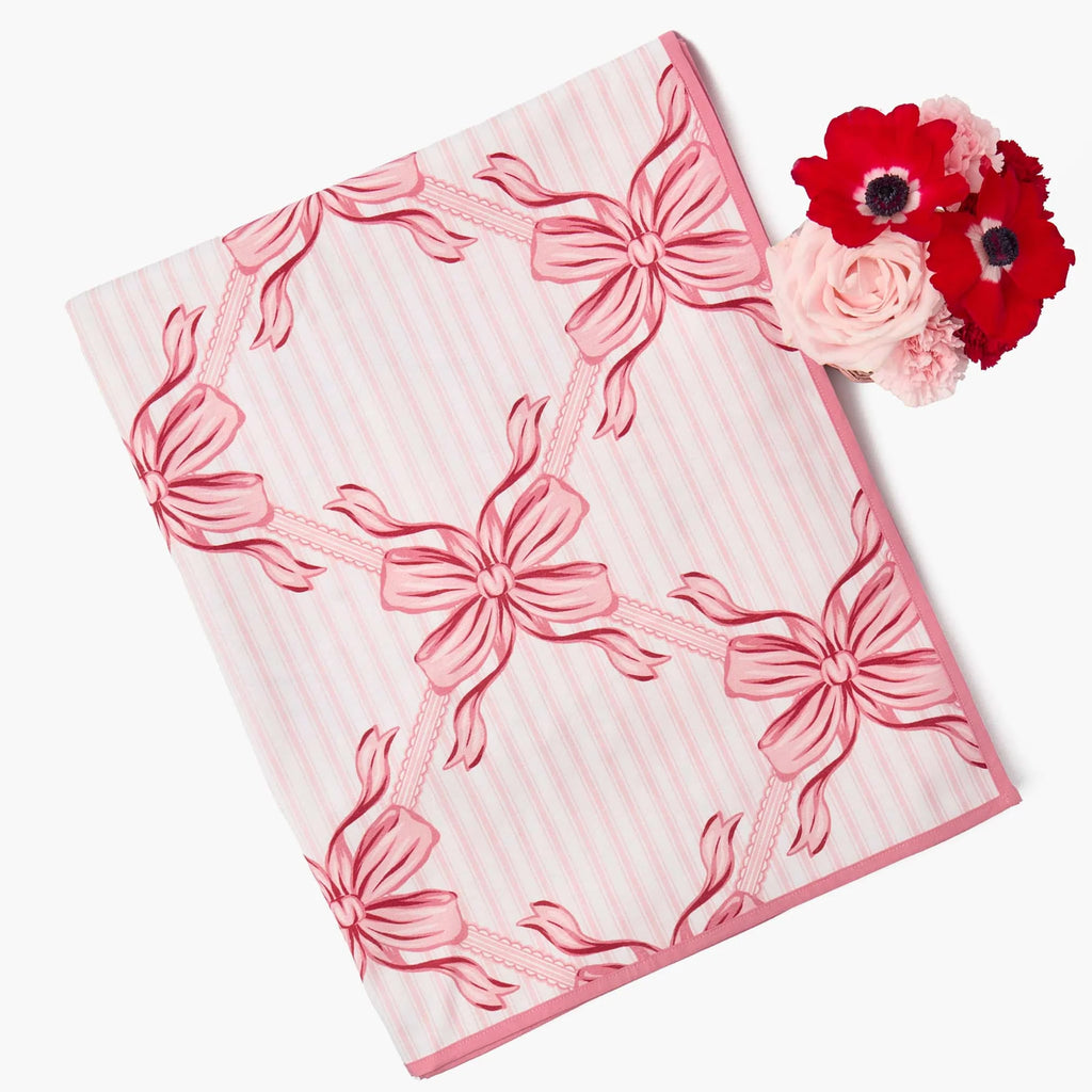 Pink Bow Tablecloth
