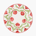 Red Garland Dinner Plate