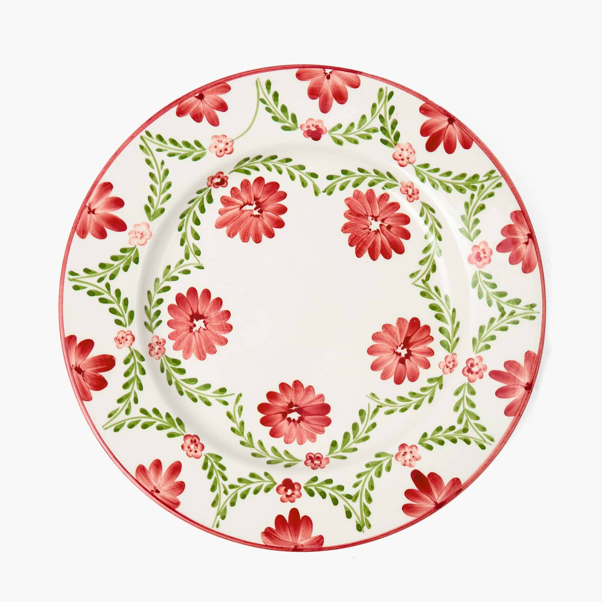 Red Garland Dinner Plate