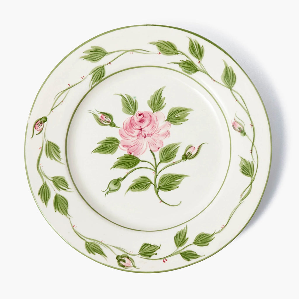 Pink Rose Bud Dinner Plate