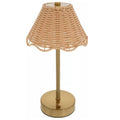 Scallop Rattan Led Table Lamp
