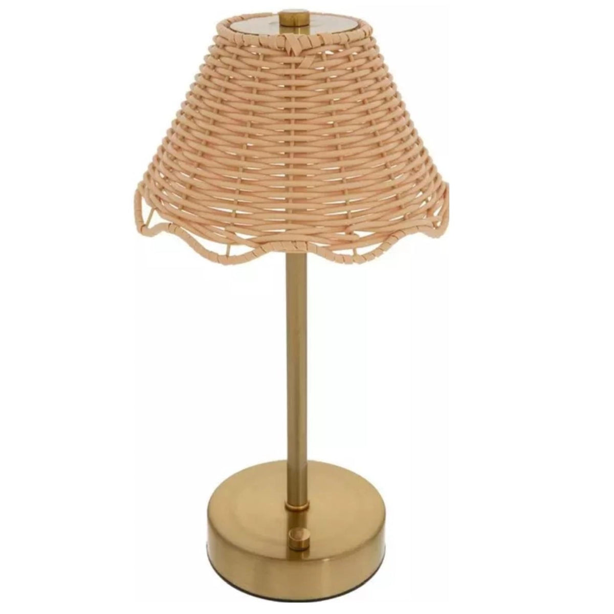Scallop Rattan Led Table Lamp