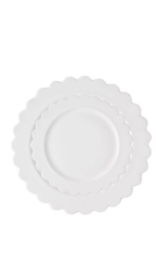 White Scallop Dinner Plate