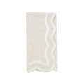 White Scallop Border Natural Napkin