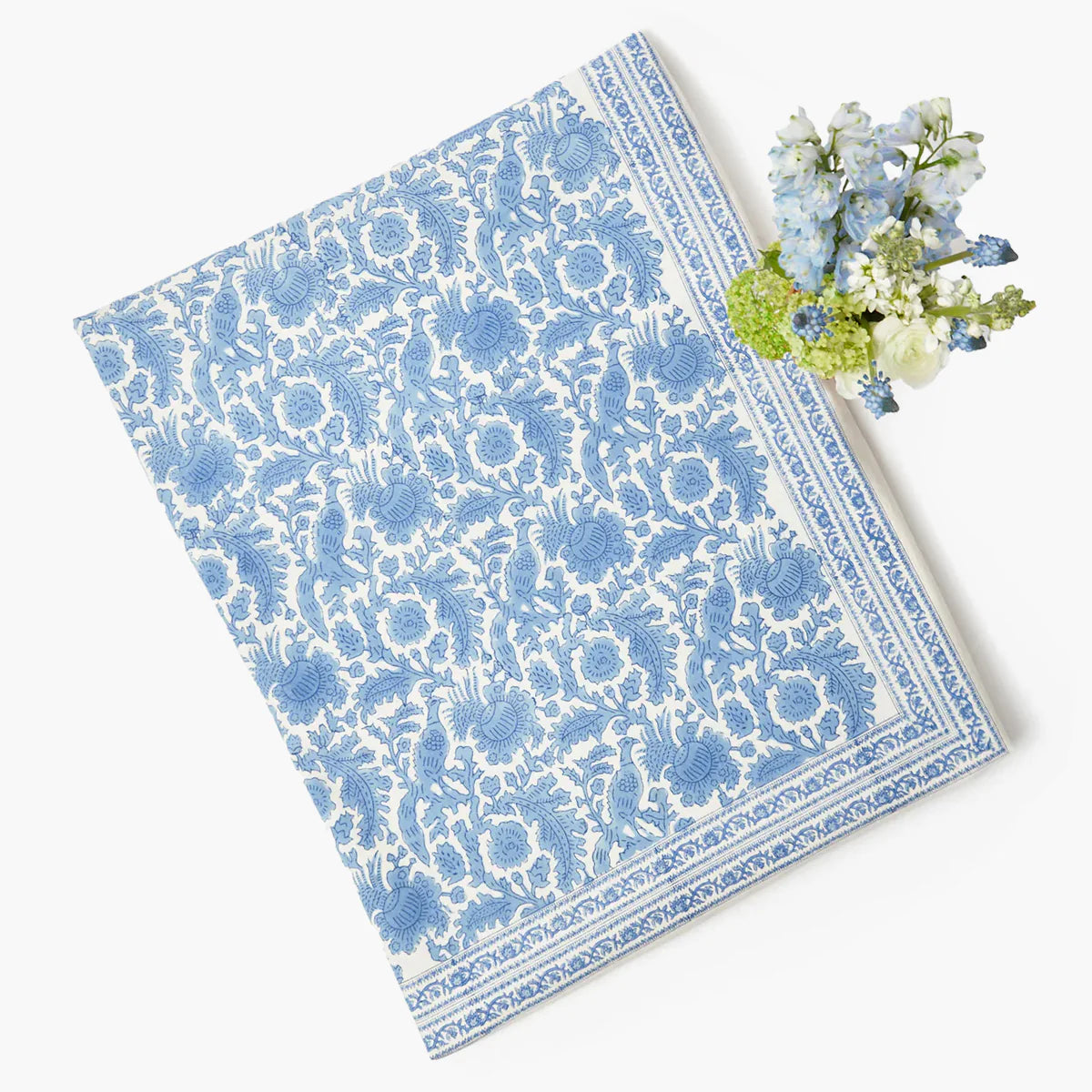 Azur Pheasant Blue Tablecloth