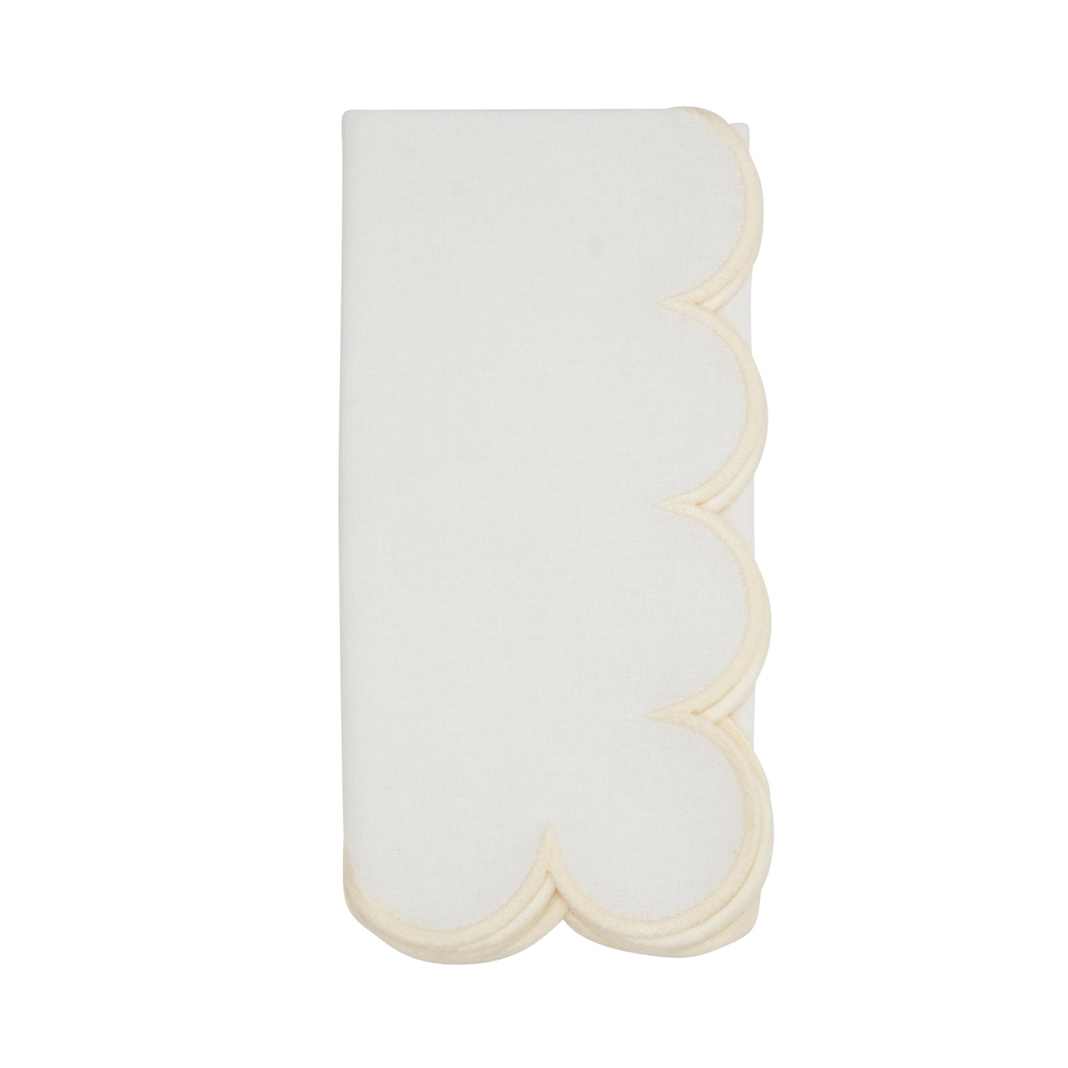 Cotton Scalloped Dinner Napkin