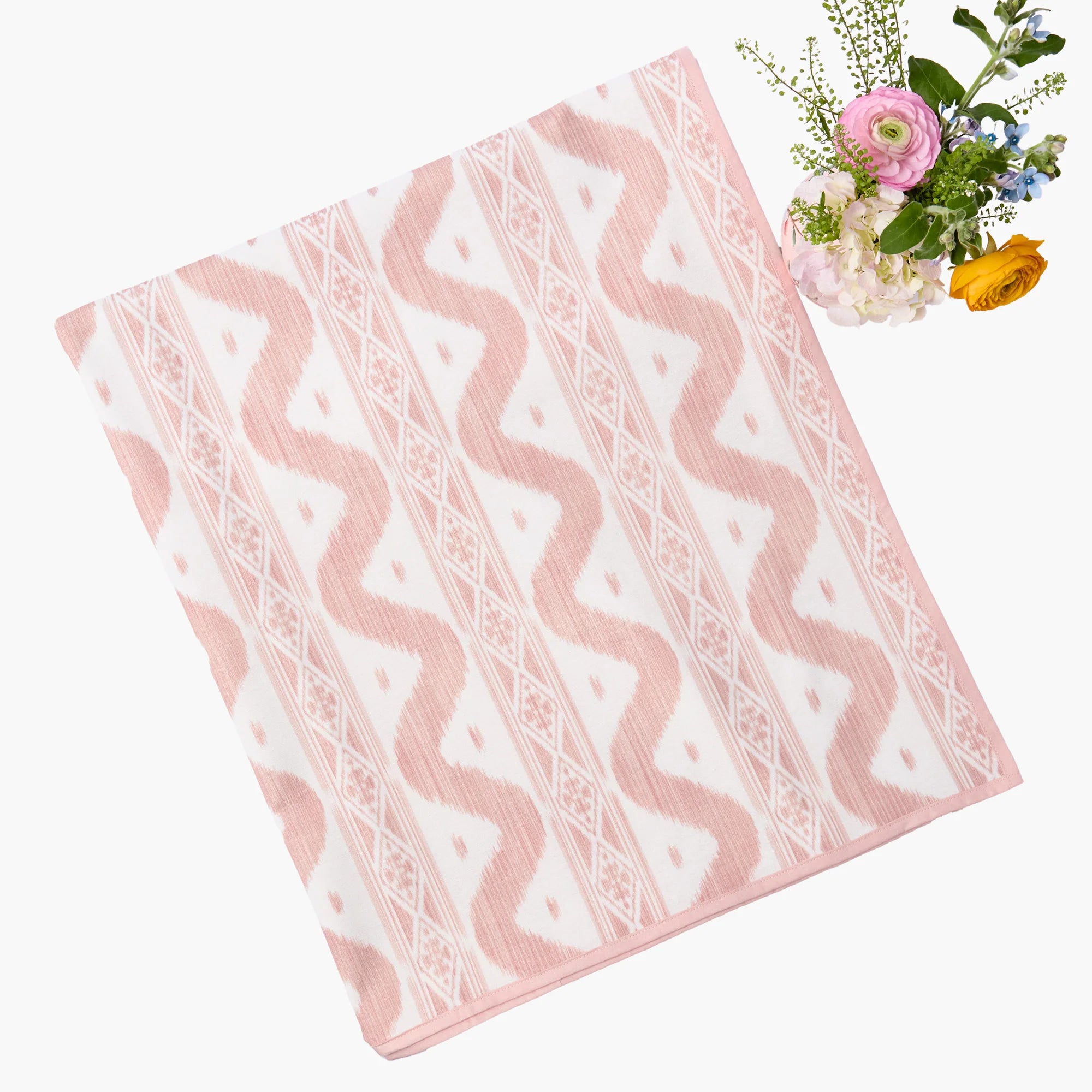 Pink IKAT tablecloth