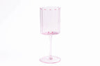 Pink Scallop Edged Wine Glasses