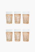 Wicker rattan cups