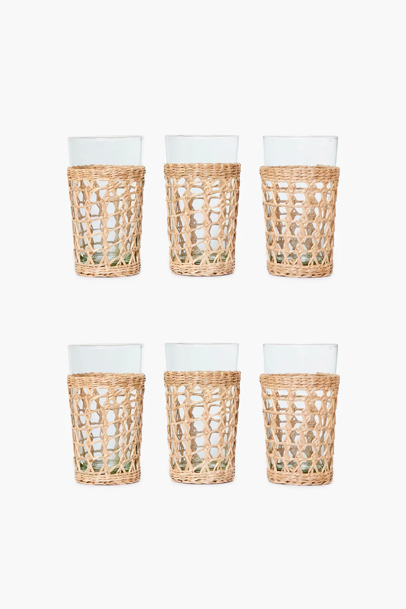 Wicker rattan cups