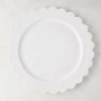 White Scallop Dinner Plate