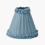 Soft Blue Silk Frilled Shade